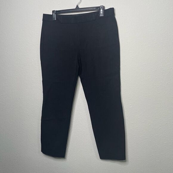 Banana Republic Women’s Solid Black Sloan Crop Career Pants Size 8 - Picture 1 of 7